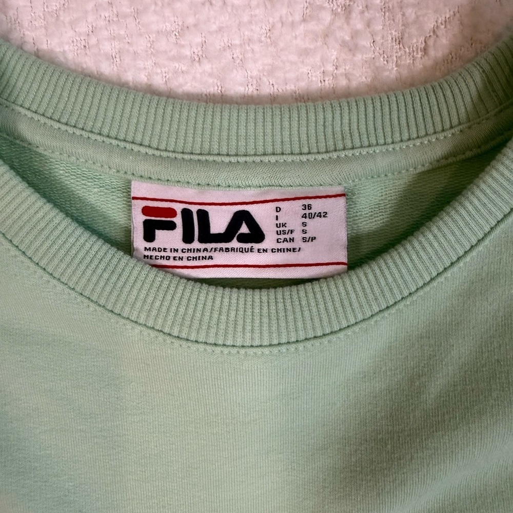 Fila Crewneck Long Sleeve Pullover in Mint - Picture 3 of 3